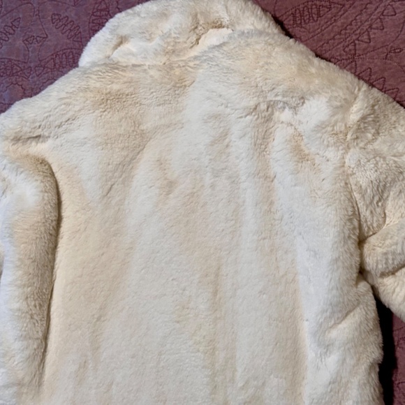 Forever 21 Faux Fur Zip-up Cropped Jacket - XS - White NWOT - Picture 4 of 16